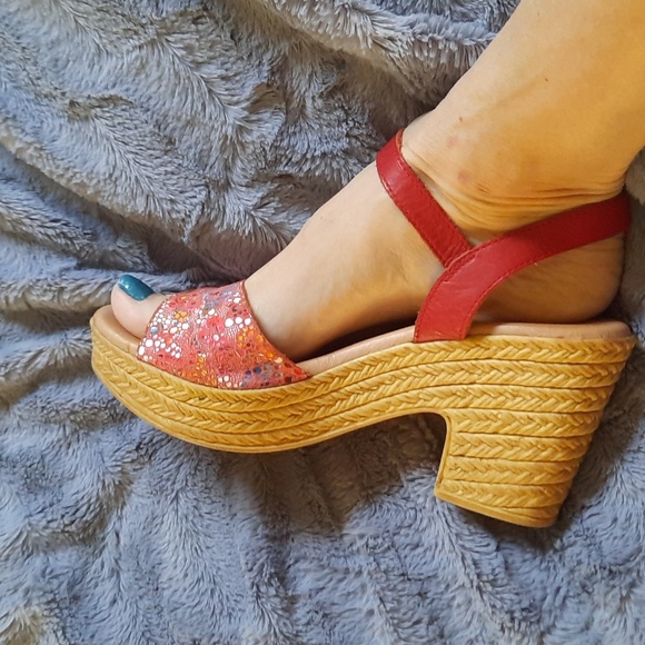 Genuine leather platform sandals size 8 - Picture 4 of 8